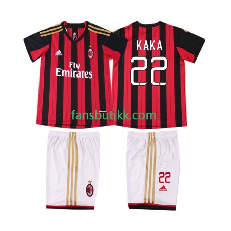 Fotballdrakt AC Milan KAKA 22 2013 2014 Barn Retro Hjemmetrøye Kortermet
